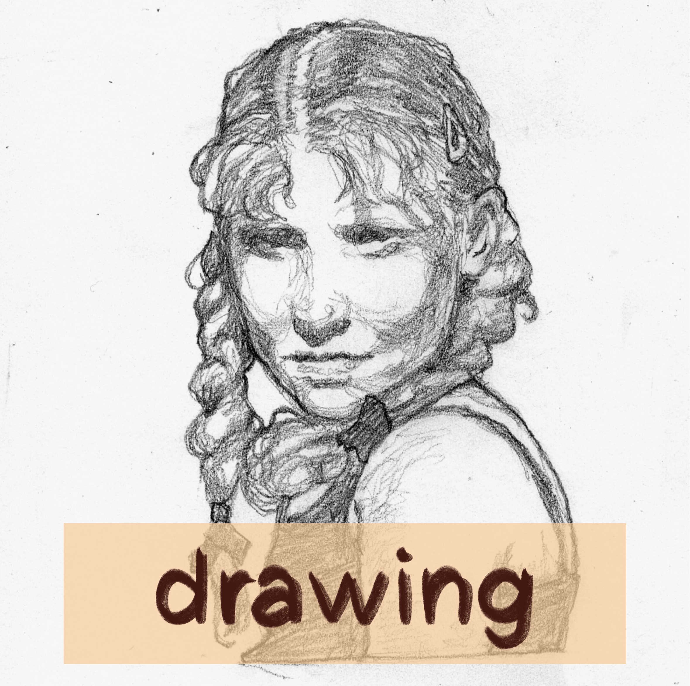example of a portrait in graphite